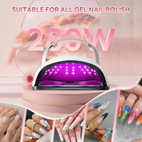 Professional LED Nail Lamp – 66/72 Beads, 99s Gentle Mode, LCD Display, Fits Hands & Feet