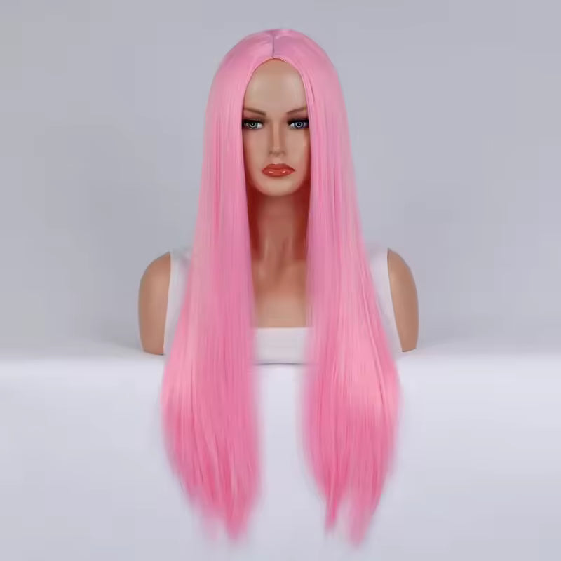 Cosplay Wig Women – Long Straight 80cm, Heat-Resistant, with Bangs, Daily Wear