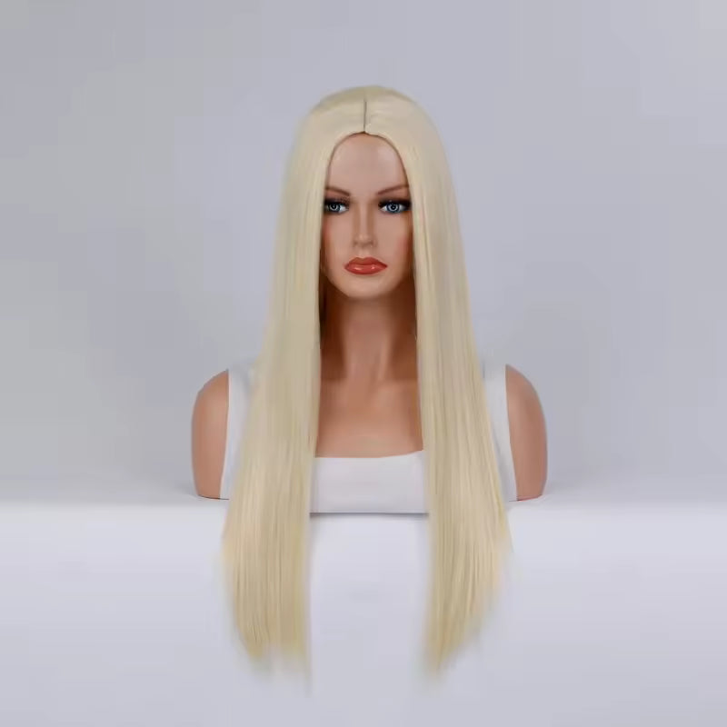 Cosplay Wig Women – Long Straight 80cm, Heat-Resistant, with Bangs, Daily Wear