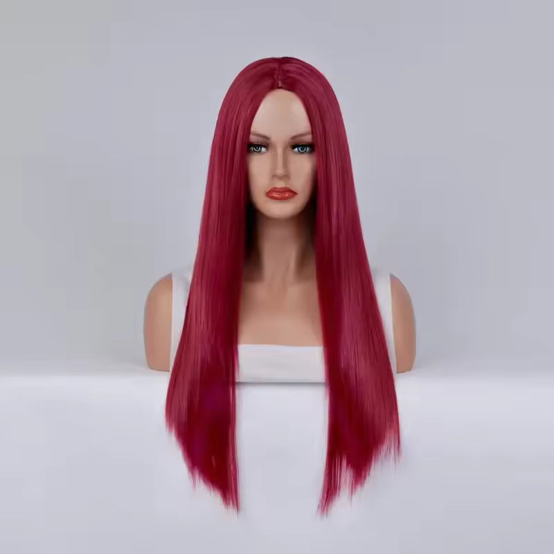 Cosplay Wig Women – Long Straight 80cm, Heat-Resistant, with Bangs, Daily Wear