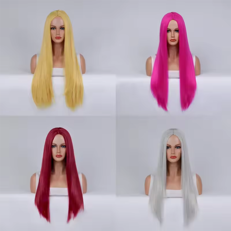 Cosplay Wig Women – Long Straight 80cm, Heat-Resistant, with Bangs, Daily Wear