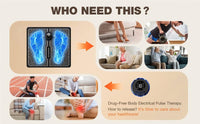 Foot Massage Mat – 8 Modes, 19 Intensity Levels, Smart Safety, Remote Control, Rechargeable